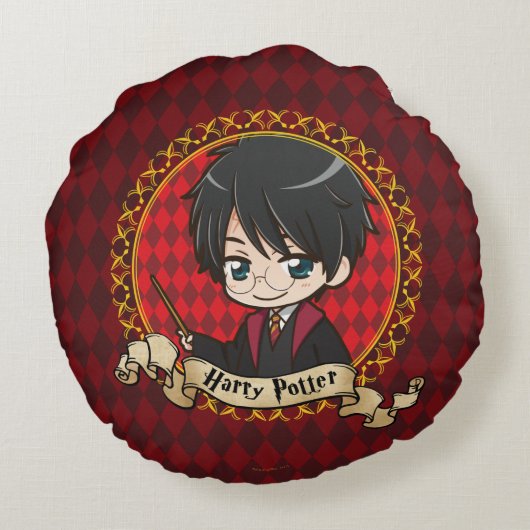 Anime Harry Potter Rundes Kissen (Rückseite)
