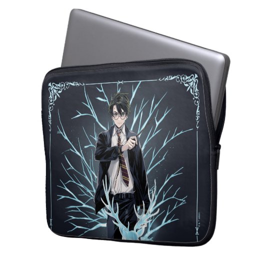 Anime HARRY POTTER™ Stag Patronus Laptopschutzhülle (Vorderseite Links)