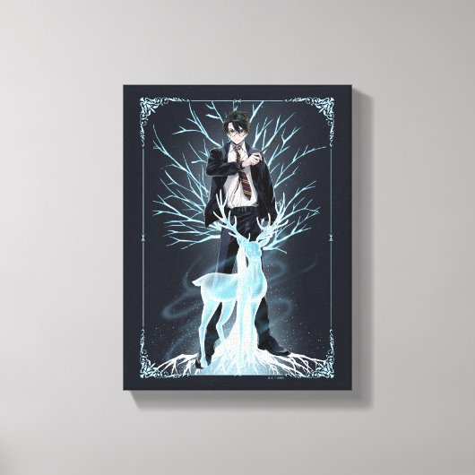 Anime HARRY POTTER™ Stag Patronus Leinwanddruck (Vorderseite)