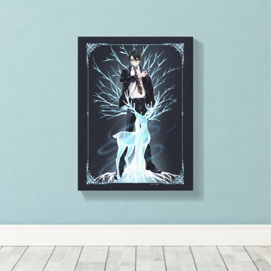 Anime HARRY POTTER™ Stag Patronus Leinwanddruck (Insitu (Holzboden))