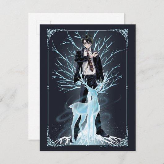 Anime HARRY POTTER™ Stag Patronus Postkarte (Vorne/Hinten)