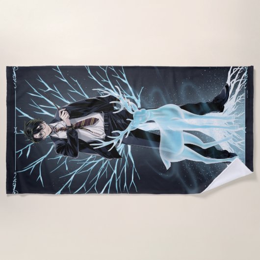 Anime HARRY POTTER™ Stag Patronus Strandtuch (Vorderseite)