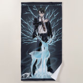 Anime HARRY POTTER™ Stag Patronus Strandtuch (Vorderseite)