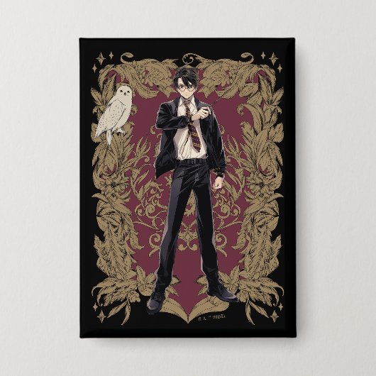 Anime HARRY POTTER™ Verziert Frame Button (Vorderseite)