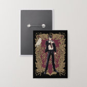 Anime HARRY POTTER™ Verziert Frame Button (Vorderseite/Rückseite)