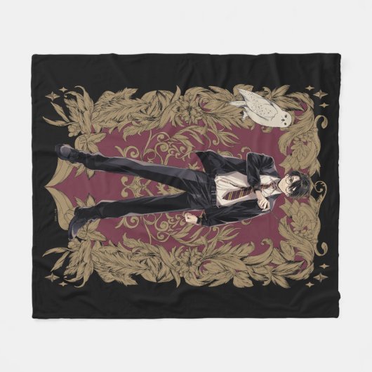 Anime HARRY POTTER™ Verziert Frame Fleecedecke (Vorderseite (Horizontal))