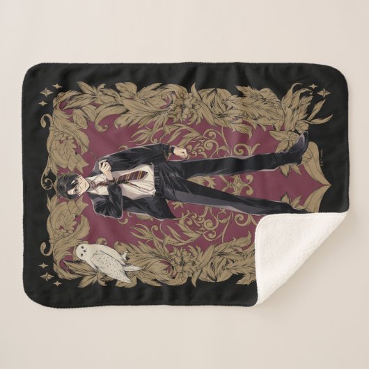 Anime HARRY POTTER™ Verziert Frame Sherpadecke (Vorderseite (Horizontal))