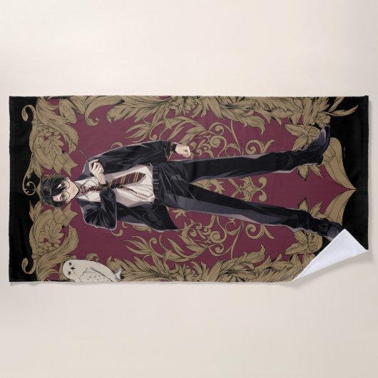 Anime HARRY POTTER™ Verziert Frame Strandtuch (Vorderseite)