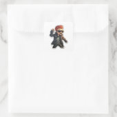 Anime-Helden Quadratischer Aufkleber (Tasche)