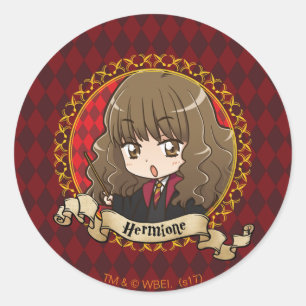 Anime Hermione Granger Runder Aufkleber