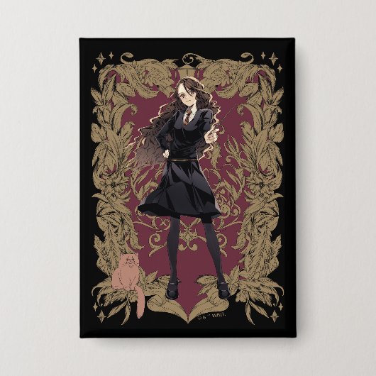 Anime Hermione Granger Verziert Frame Button (Vorderseite)