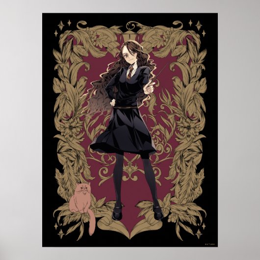 Anime Hermione Granger Verziert Frame Poster (Vorne)