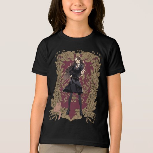 Anime Hermione Granger Verziert Frame Tri-Blend Shirt (Vorderseite)