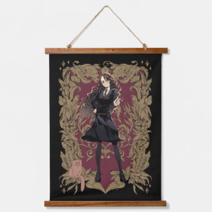 Anime Hermione Granger Verziert Frame Wandteppich Mit Holzrahmen