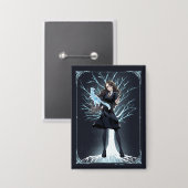 Anime Hermione Grangers Otter Patronus Button (Vorderseite/Rückseite)