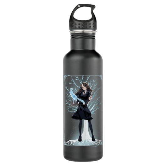 Anime Hermione Grangers Otter Patronus Edelstahlflasche (Vorderseite)