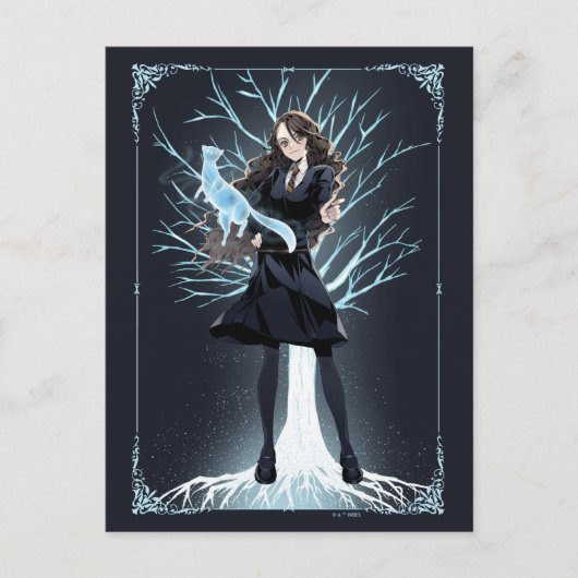 Anime Hermione Grangers Otter Patronus Postkarte (Vorderseite)
