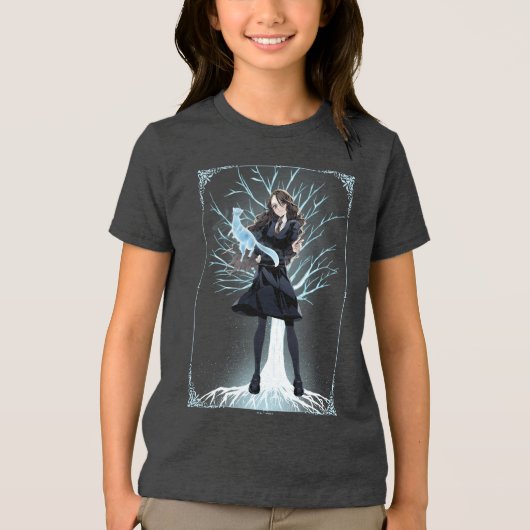 Anime Hermione Grangers Otter Patronus Tri-Blend Shirt (Vorderseite)