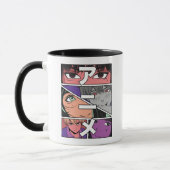 Anime Heroes & japanisches Kanji für Anime Tasse (Links)