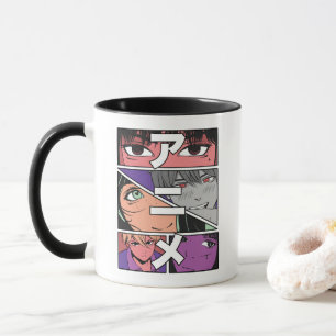 Anime Heroes & japanisches Kanji für Anime Tasse