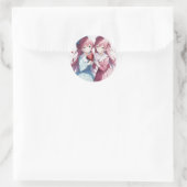 Anime herts Valentine Runder Aufkleber (Tasche)