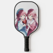 Anime herts Valentine's Day Pickleball Schläger (Vorderseite)