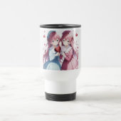 Anime herts Valentine's Day Reisebecher (Mittel)