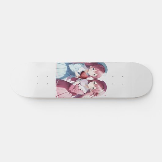 Anime herts Valentine's Day Skateboard (Horizontal)
