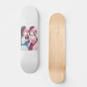 Anime herts Valentine's Day Skateboard (Vorderseite)