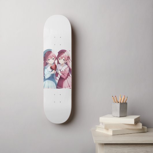 Anime herts Valentine's Day Skateboard (Wandkunst)