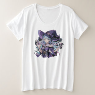 Anime/Hexe/Halloween  Große Größe T-Shirt
