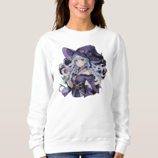 Anime/Hexe/Halloween Sweatshirt (Vorderseite)