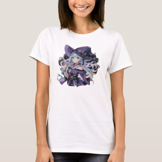 Anime/Hexe/Halloween T-Shirt (Vorderseite)