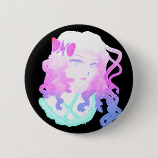 Anime-Hipster Kawaii Creepy niedliches Button