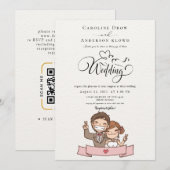 Anime-Hochzeitspaar Einladung (Vorne/Hinten)