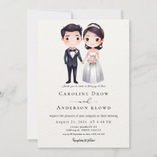Anime-Hochzeitspaar Einladung