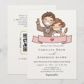 Anime-Hochzeitspaar Einladung (Vorne/Hinten)