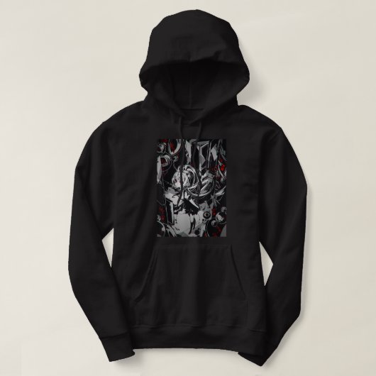 Anime Horror Aesthetic Scary Creepy Girl Japanese Hoodie (Design vorne)