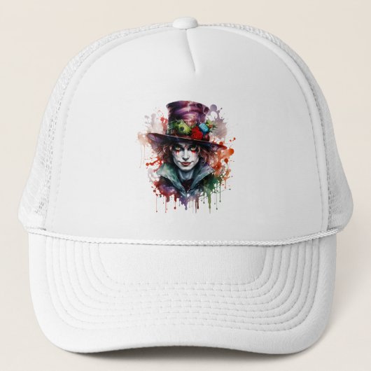Anime Horror Clown Truckerkappe (Vorderseite)