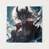 Anime Horror Wandteppich (Vorderseite)