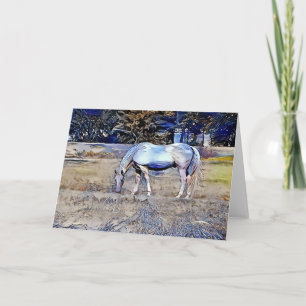 Anime Horse Art Card Karte
