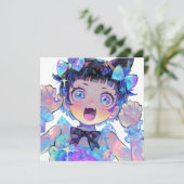 Anime Idol Party Celebration Einladung (Stehend Vorderseite)