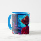 Anime-Illustration für eine Tasse eines Fernsehers (Vorderseite Links)