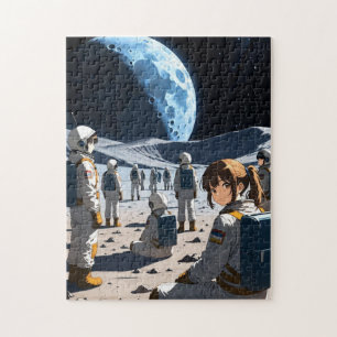Anime im Weltraum-Rätsel Puzzle