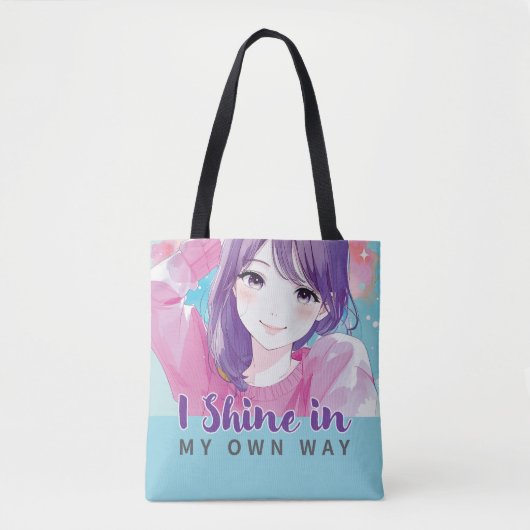 Anime-inspiriert Designtasche mit ausdrucksvollem  Tasche (Vorderseite)