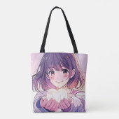 Anime-inspiriert Designtasche mit ausdrucksvollem  Tasche (Rückseite)