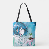 Anime-inspiriert Designtasche mit ausdrucksvollem  Tasche (Rückseite)