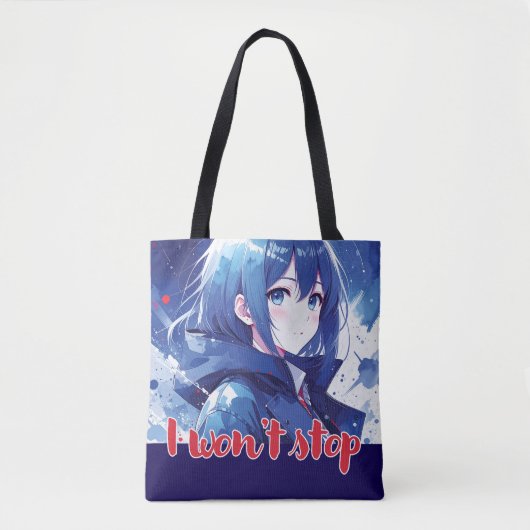 Anime-inspiriert Designtasche mit ausdrucksvollem  Tasche (Vorderseite)