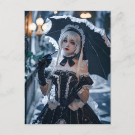 Anime-Inspiriert Gothic Kawaii Maid Postkarte