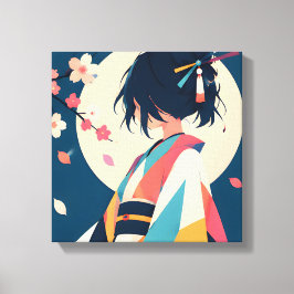 Anime-Inspirierte Serie 7 Blütenhauch Leinwanddruck